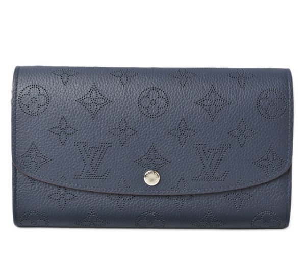 230730 lv 1 Louis Vuitton Iris Wallet Long Monogram Mahina Noir