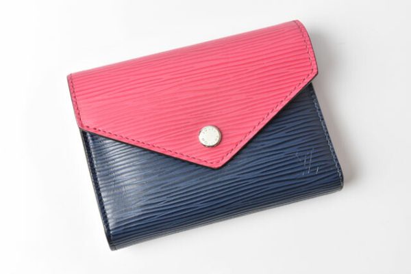 230734 lv 2 Louis Vuitton Portefeuille Victorine Epi Andigo Blue Wallet