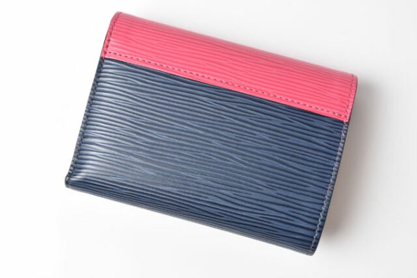 230734 lv 3 Louis Vuitton Portefeuille Victorine Epi Andigo Blue Wallet