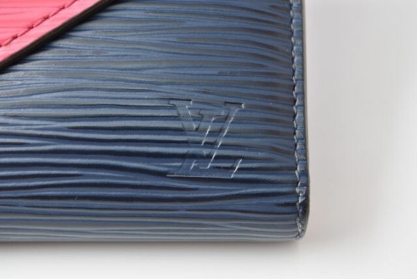 230734 lv 5 Louis Vuitton Portefeuille Victorine Epi Andigo Blue Wallet