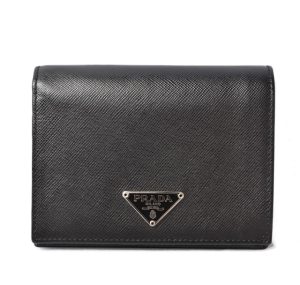 230736 p 1 Prada Shoulder Bag Nylon Leather Black