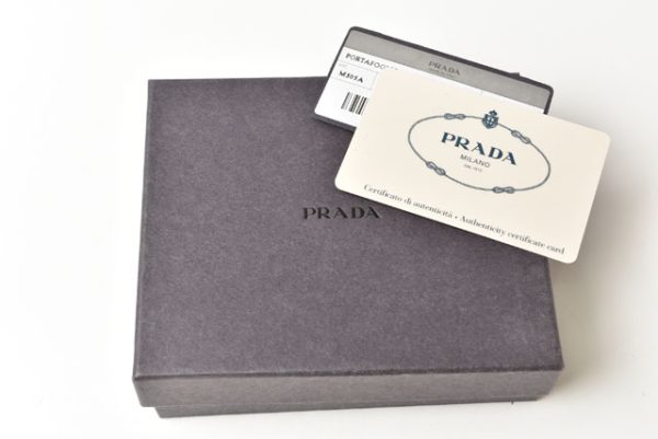 230736 p 11 Prada Folding Wallet Saffiano Black