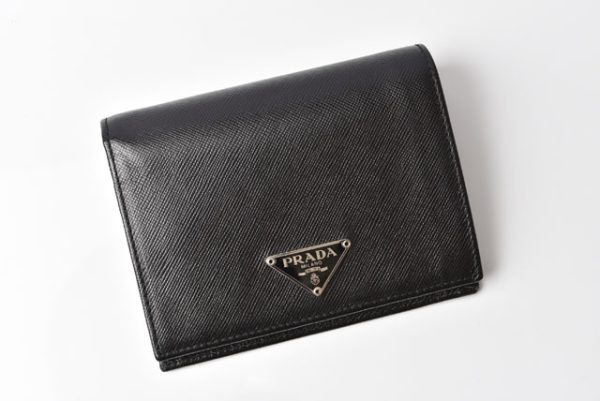 230736 p 2 Prada Folding Wallet Saffiano Black