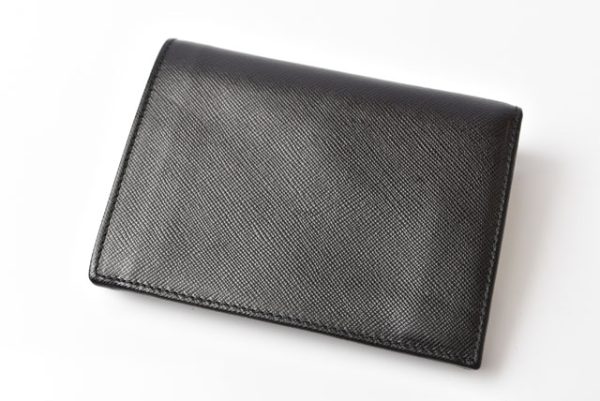 230736 p 3 Prada Folding Wallet Saffiano Black