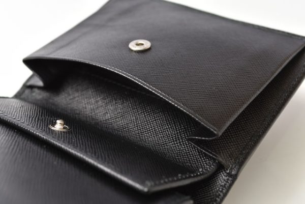 230736 p 5 Prada Folding Wallet Saffiano Black