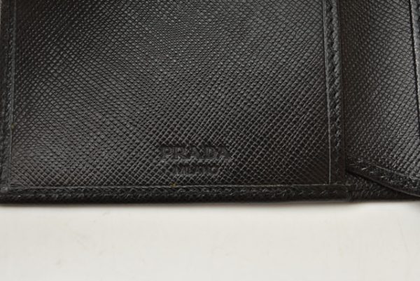 230736 p 7 Prada Folding Wallet Saffiano Black