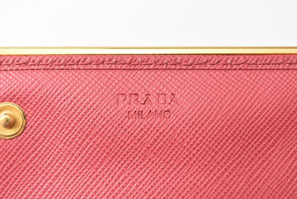 230738 p 11 Prada Long Wallet Saffiano Peonia Pink