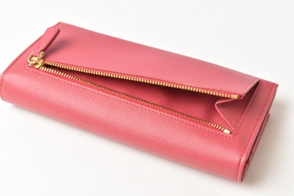 230738 p 14 Prada Long Wallet Saffiano Peonia Pink