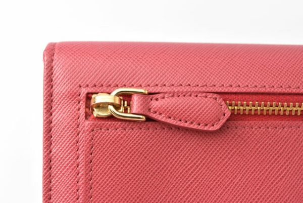 230738 p 4 Prada Long Wallet Saffiano Peonia Pink