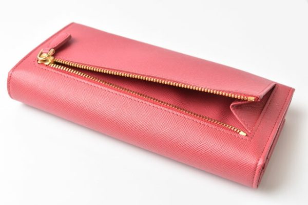 230738 p 5 Prada Long Wallet Saffiano Peonia Pink