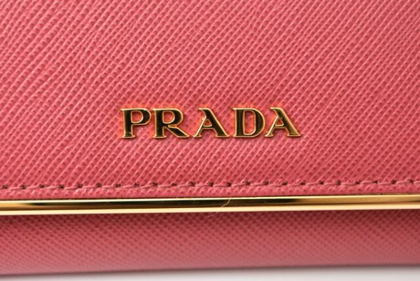 230738 p 6 Prada Long Wallet Saffiano Peonia Pink