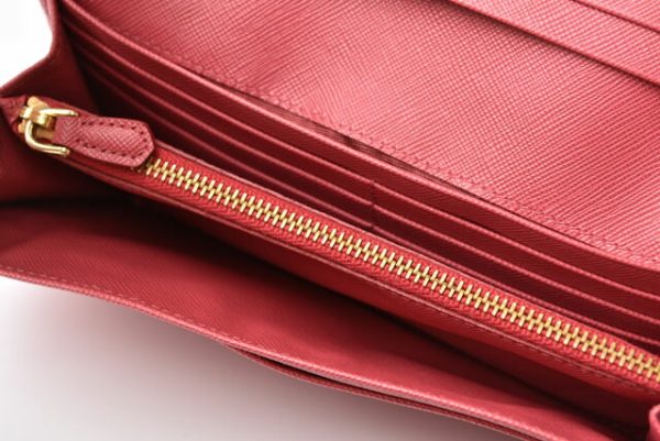 230738 p 7 Prada Long Wallet Saffiano Peonia Pink