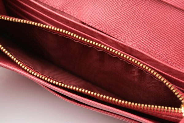 230738 p 8 Prada Long Wallet Saffiano Peonia Pink