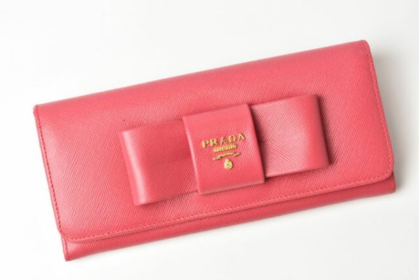 230760 p 2 Prada Long Wallet Saffiano Peonia Pink