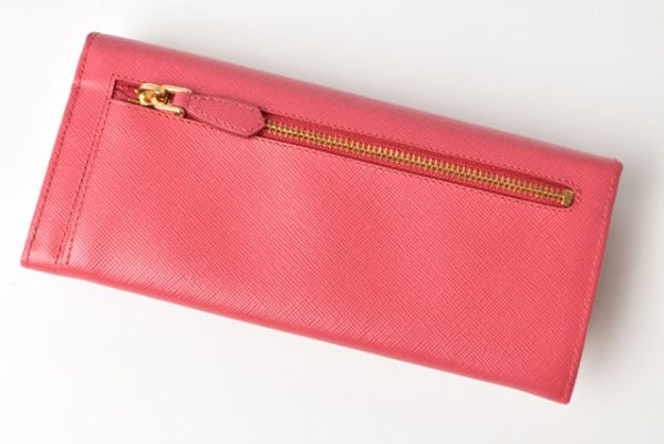 230760 p 3 Prada Long Wallet Saffiano Peonia Pink