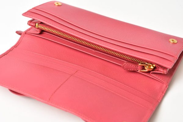 230760 p 6 Prada Long Wallet Saffiano Peonia Pink