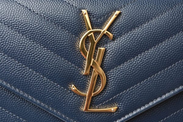 230765 ysl 4 Saint Laurent Wallet Long Wallet Blue