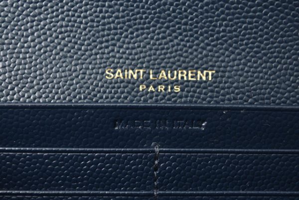 230765 ysl 6 Saint Laurent Wallet Long Wallet Blue