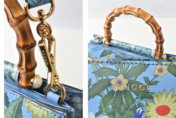 230770 g 3 Gucci Flora Handbag Shoulder Bag Blue