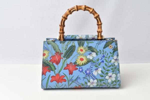 230770 g 6 Gucci Flora Handbag Shoulder Bag Blue