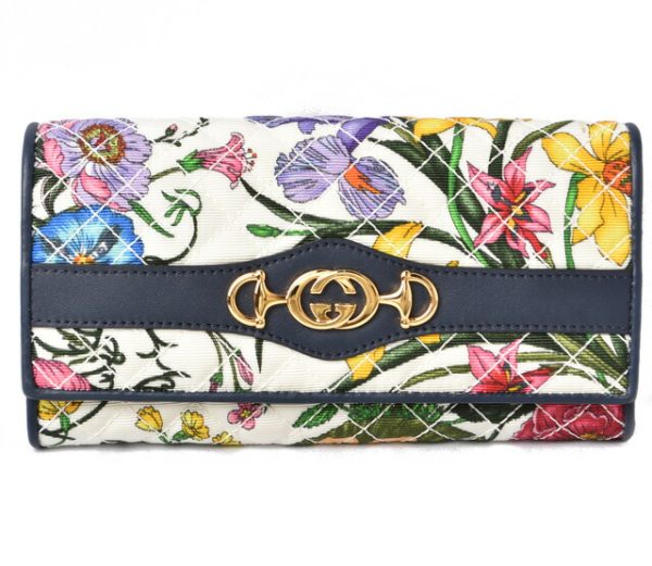 230927 g 1 Gucci Long Wallet Flora Multicolor