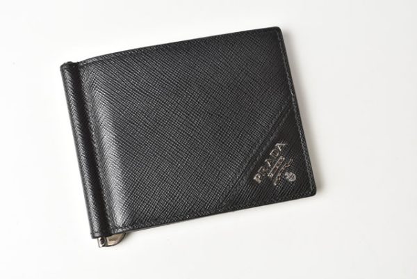 230933 p 2 Prada Folding Wallet Money Clip Black