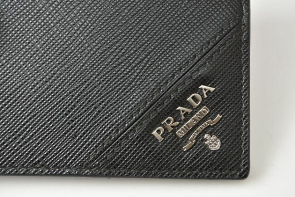 230933 p 4 Prada Folding Wallet Money Clip Black