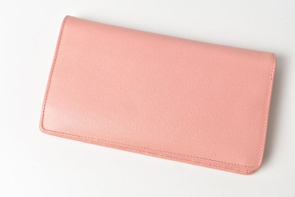 230937 ch 2 CHANEL Wallet Long Wallet Coco Mark Button Motif Rose