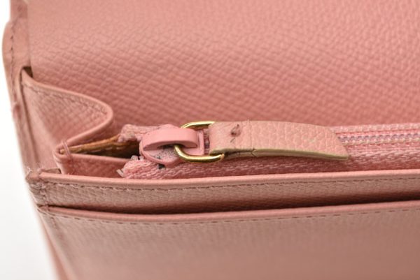 230937 ch 8 CHANEL Wallet Long Wallet Coco Mark Button Motif Rose