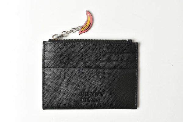 231004 p 2 Prada Card Case Saffiano Black