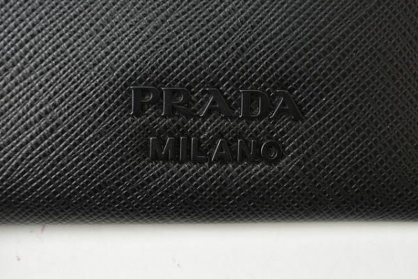 231004 p 3 Prada Card Case Saffiano Black