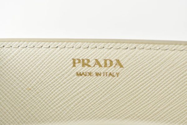 231028 p 8 Prada Long Wallet Saffiano Lip White