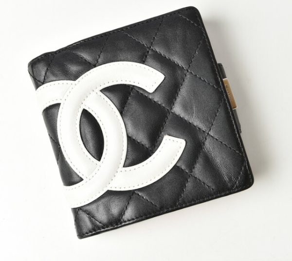 231053 ch 1 CHANEL Coin Case Card Case Mini Wallet Caviar Skin Black