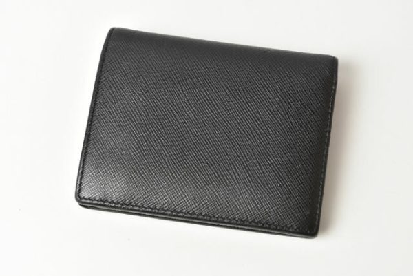 231102 p 3 Prada Mini Wallet Folding Saffiano Black