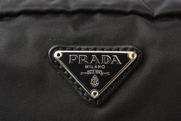 23112502 p 2 Prada Pouch Mini Vela Nylon Black