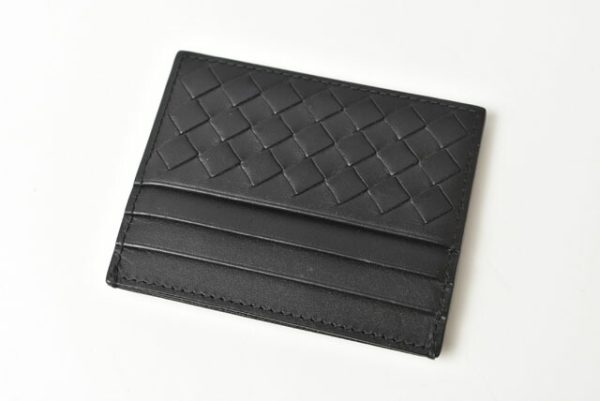 23112513 bv 3 Bottega Veneta Intrecciato Card Case Black