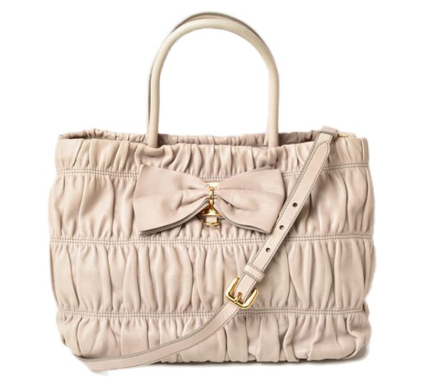 23112519 p 1 Prada Handbag Nappa Beige