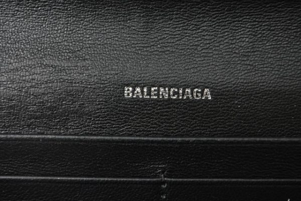 23112521 ba 8 Balenciaga Long Wallet Paper Calfskin Flower Black