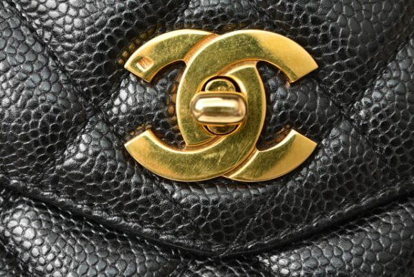 23112605 ch 8 Chanel Shoulder Bag Chain Tote Caviar Skin Black