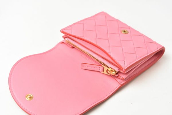 231206 bv 5 Bottega Veneta Wallet Pink Red