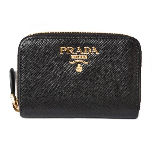 231207 p 1 Prada Folding Wallet Saffiano Black