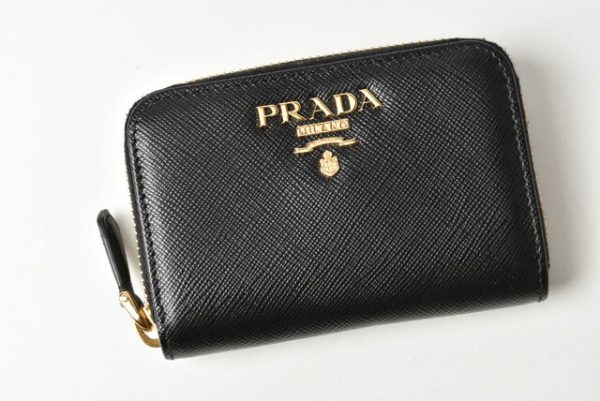 231207 p 2 Prada Mini Wallet Folding Saffiano Black