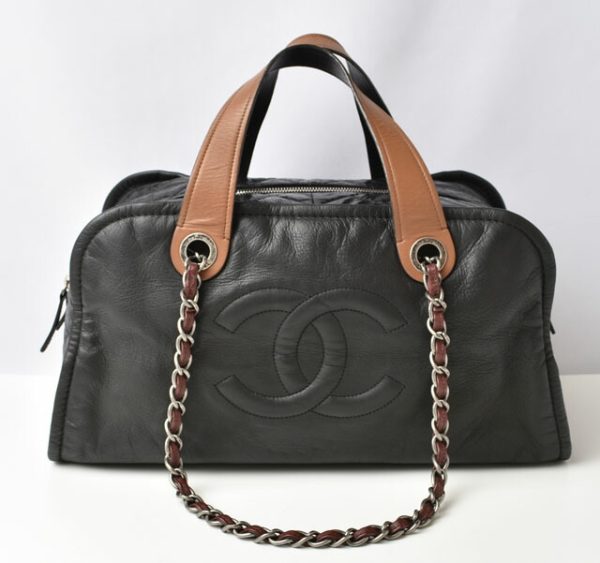 231208 ch 10 CHANEL Bag Bowling Bag Chain Bag Quilted Stitch Black