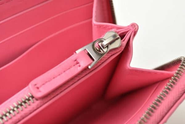 23122121 bv 7 Bottega Veneta Intrecciato Long Wallet Pink