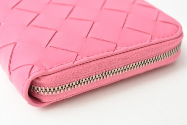 23122121 bv 8 Bottega Veneta Intrecciato Long Wallet Pink