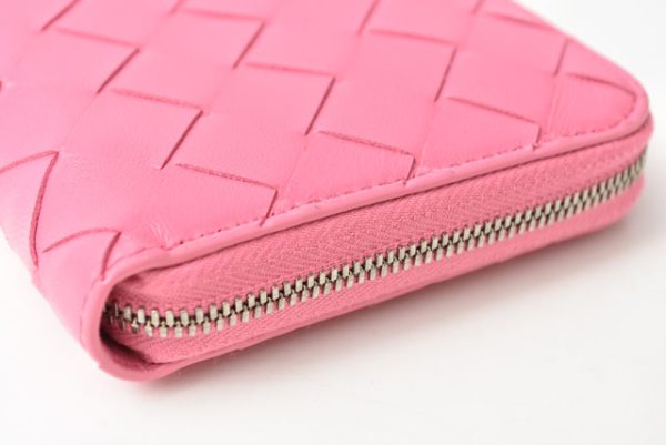 23122121 bv 8 Bottega Veneta Long Wallet Intrecciato Nappa Pink