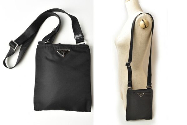 23122131 p 2 Prada Shoulder Bag Tessuto Black