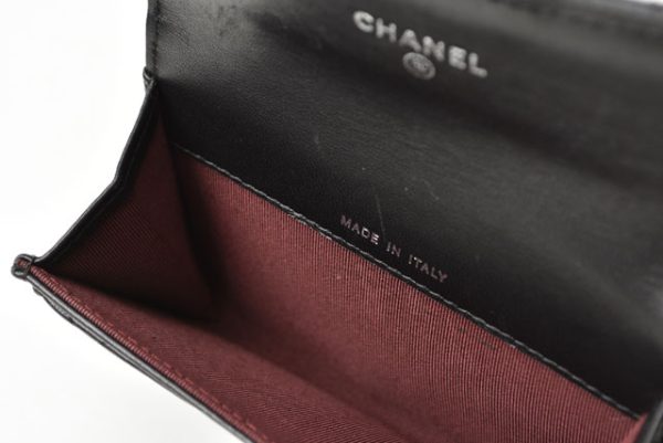 23122401 ch 6 CHANEL Coin Case Lambskin Black