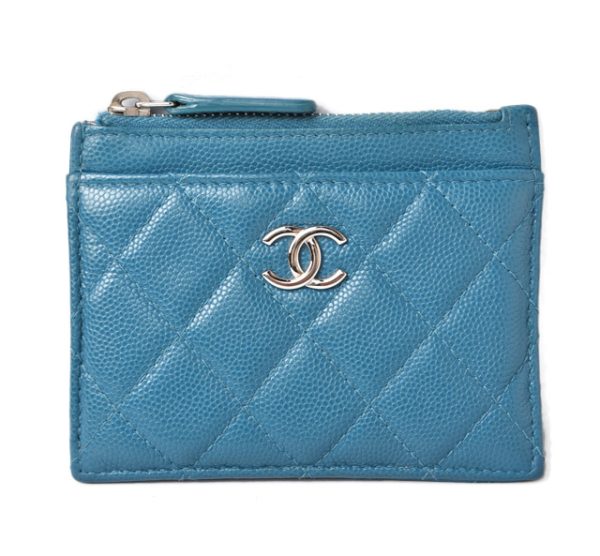 23122402 ch 1 CHANEL Coin Case Matelasse Blue