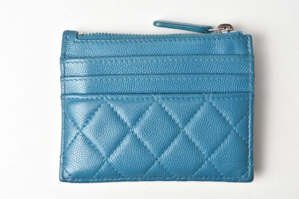 23122402 ch 3 CHANEL Coin Case Matelasse Blue